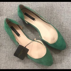 BRAND NEW WITH TAGS - Zara Green Flats